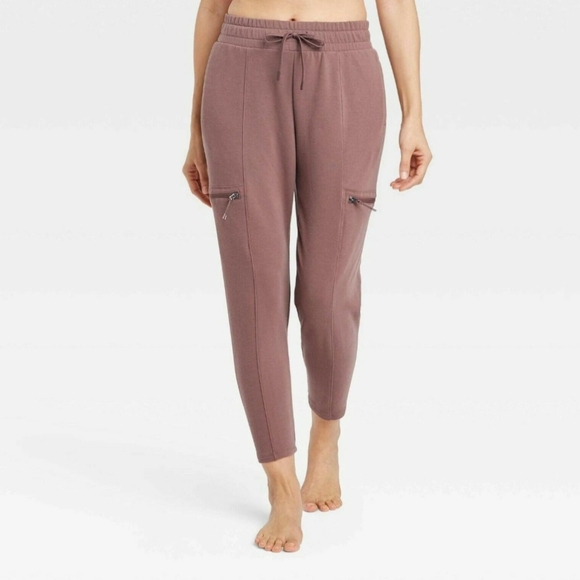 All in Motion Women's Plus Brown High Waist Joggers with Pockets Sz 4X - Picture 2 of 8